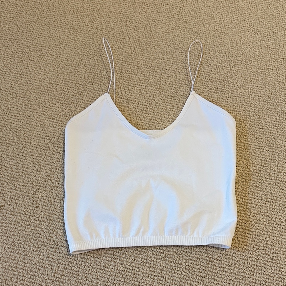 Free People White Cropped Camisole